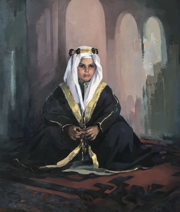 رسمة طفل بالبشت